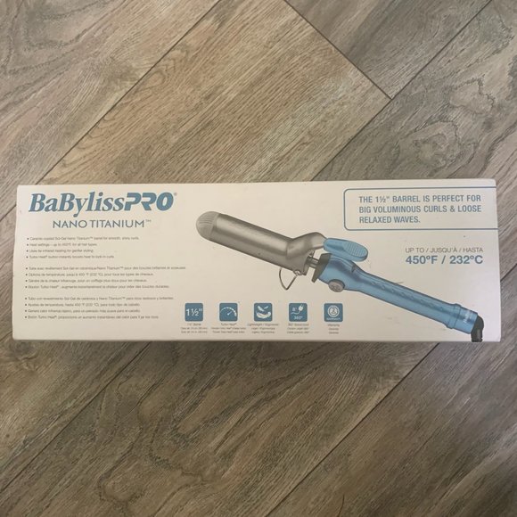 NEW BABYLISSPRO NANO TITANIUM SPRING CURLING IRON 1 1/2" - Picture 2 of 6